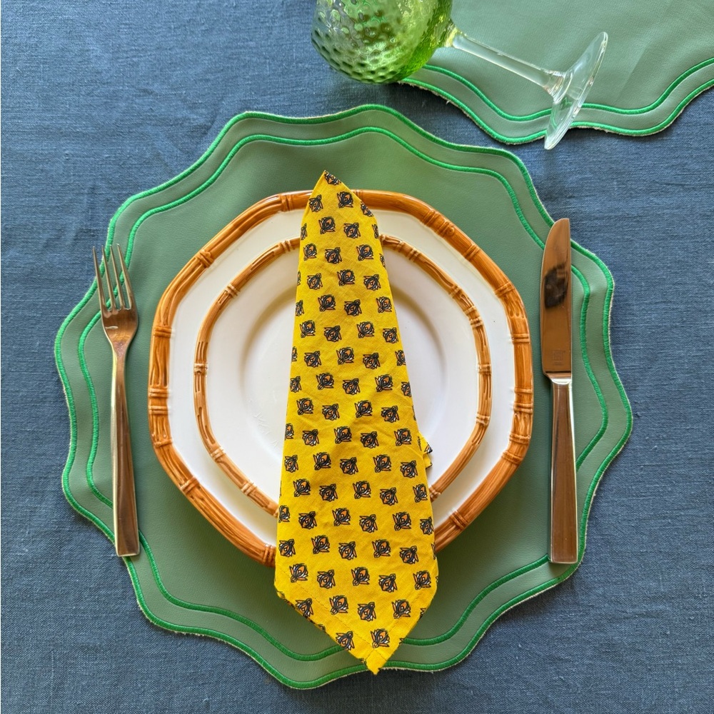 Faux Leather Waterproof Easy Care Placemats Set of 4